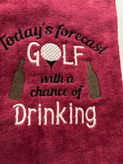 Today’s Forecast Embroidered Golf Towel