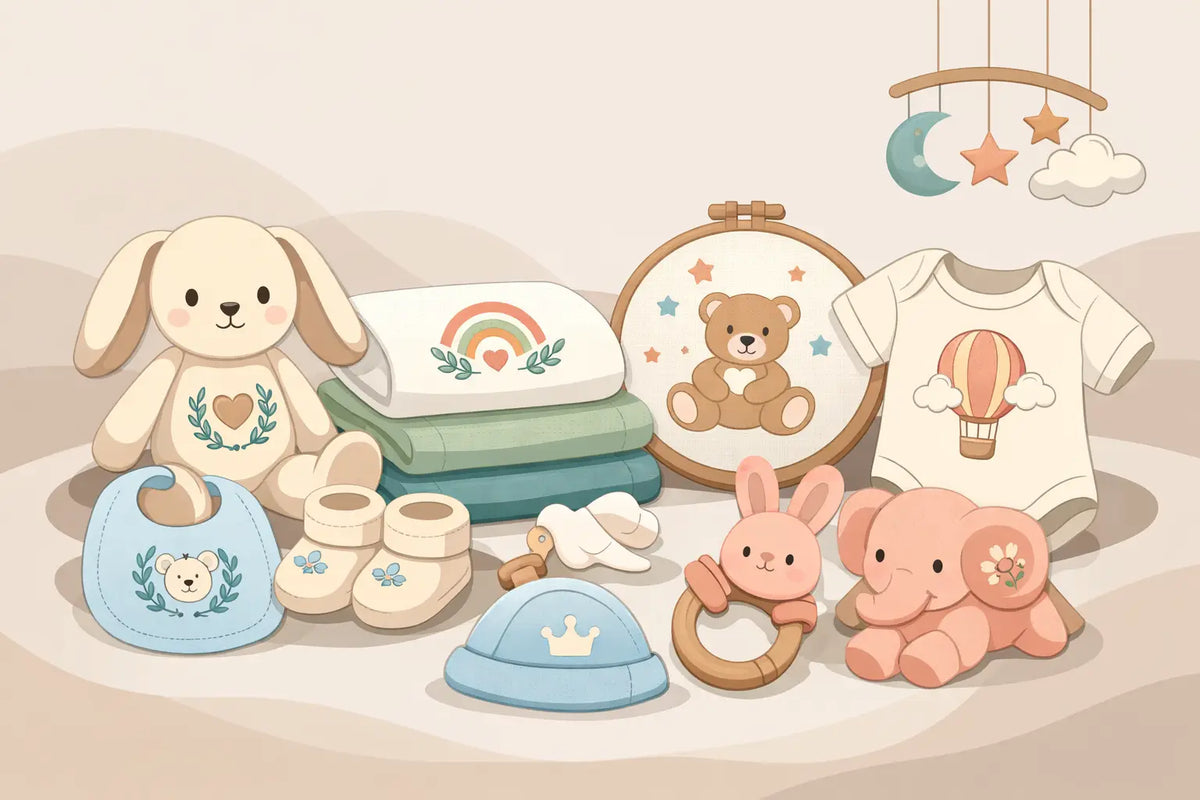 7 Embroidered Baby Gift Trends Parents Love