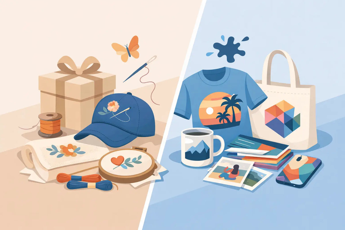 Embroidered Gifts vs Printed Gifts