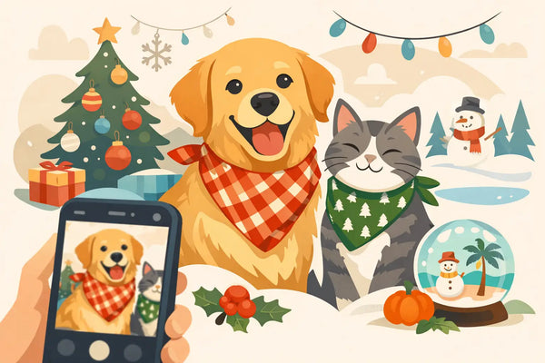 Pet Bandanas for Holiday Photos That Feel Personal