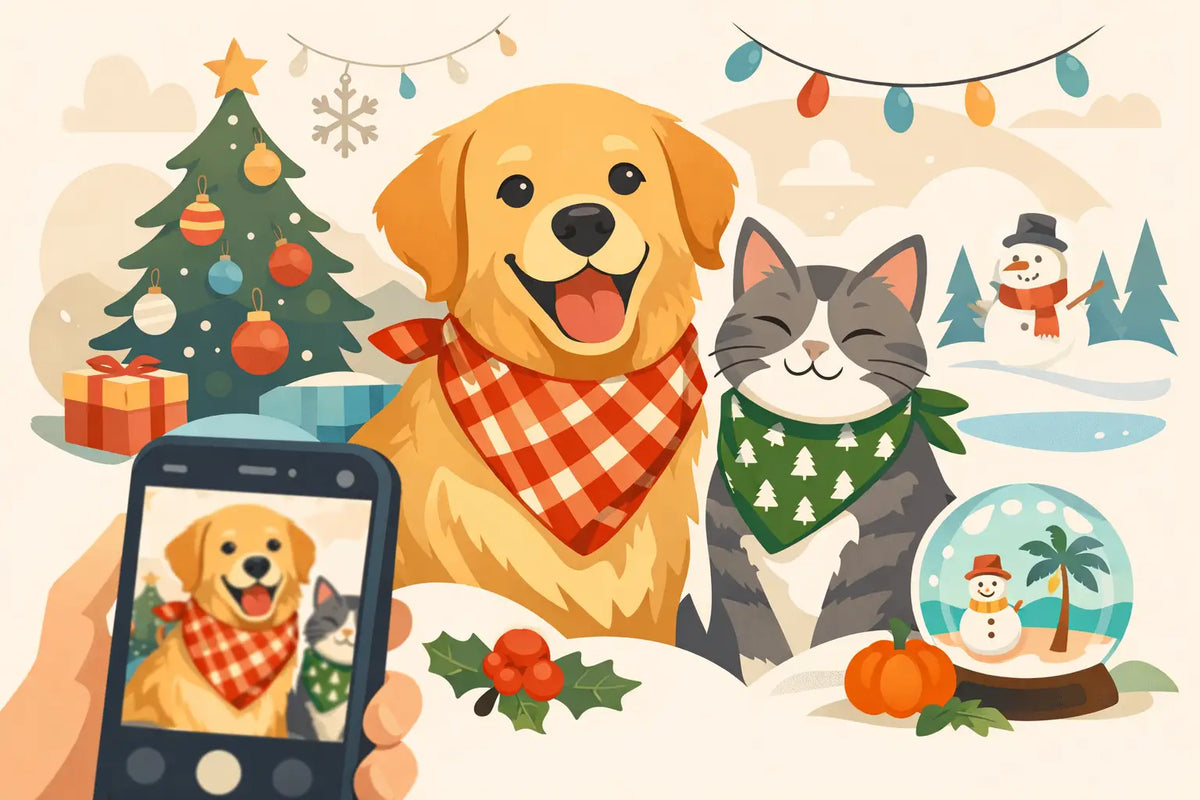 Pet Bandanas for Holiday Photos That Feel Personal