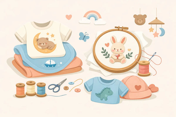 18 Ideas for What to Embroider on Baby Clothes