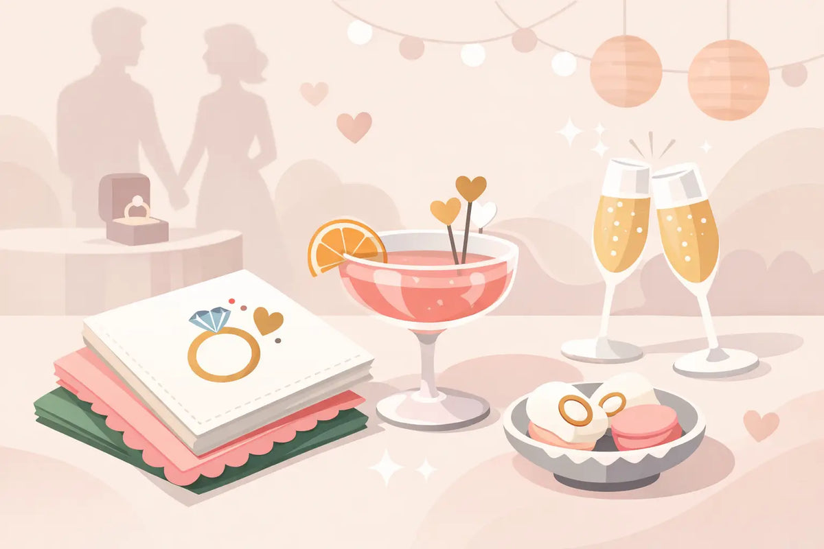 Cocktail Napkins for Engagement Party Style
