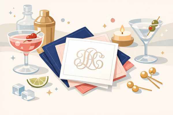 Monogrammed Cocktail Party Napkins That Charm