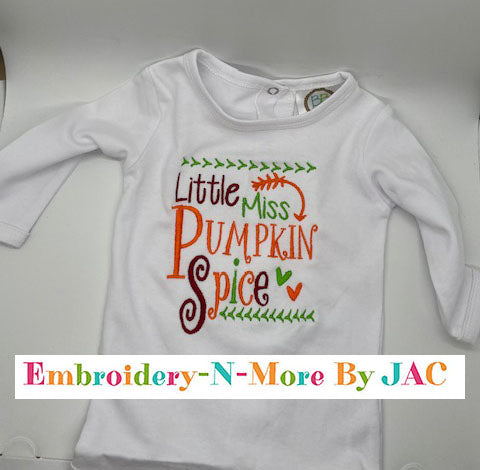 Little Miss Pumpkin Spice - White Bodysuit image 0