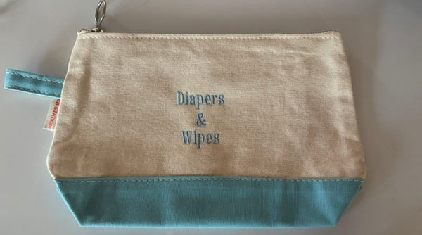 Diapers & Wipes Embroidered Bag