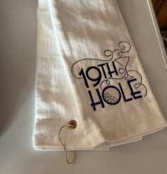 19th Hole - Tri-Fold Golf Towel with Grommet