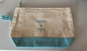 Diapers & Wipes Embroidered Bag