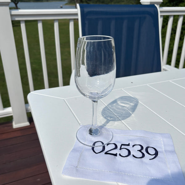 Custom Zipcode Cocktail Napkin Set 8x6