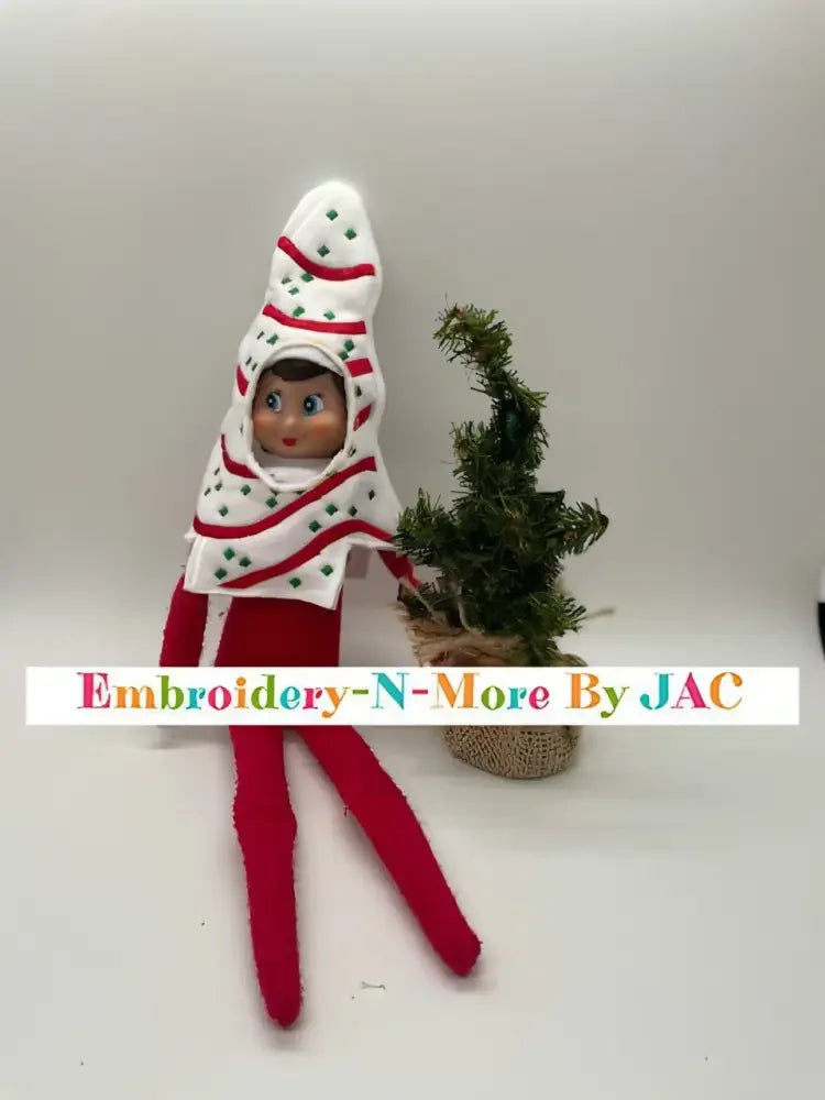 Christmas Tree Cake Elf Costume - Embroidery - N - More By JAC
