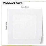 White cocktail napkin set, 15cm by 15cm, plain with decorative stitched border
