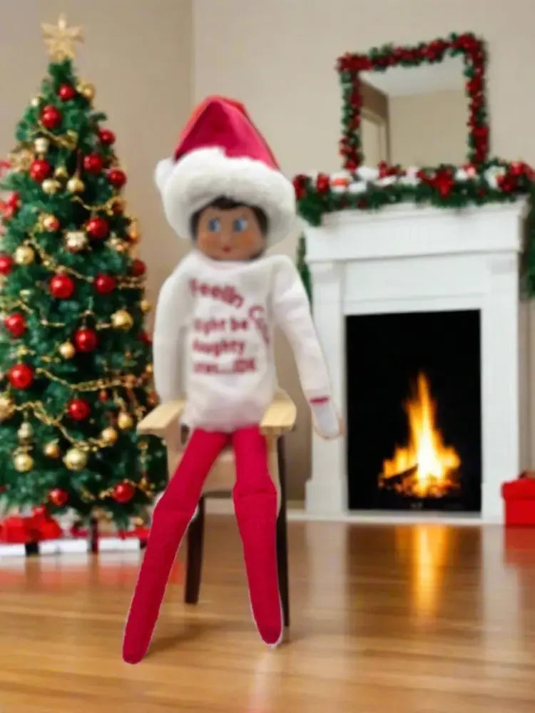 Feeling Cute might be naughty later IDK Elf Sweater - Embroidery - N - More By JAC