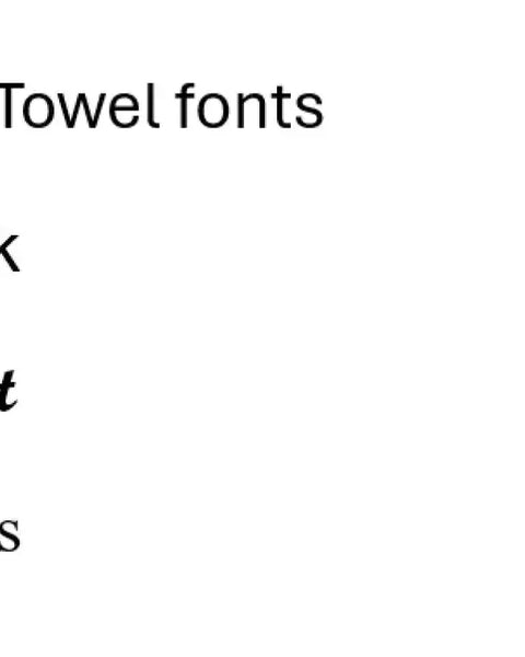 Golf towel font options in Block, Script, and Times styles on white background