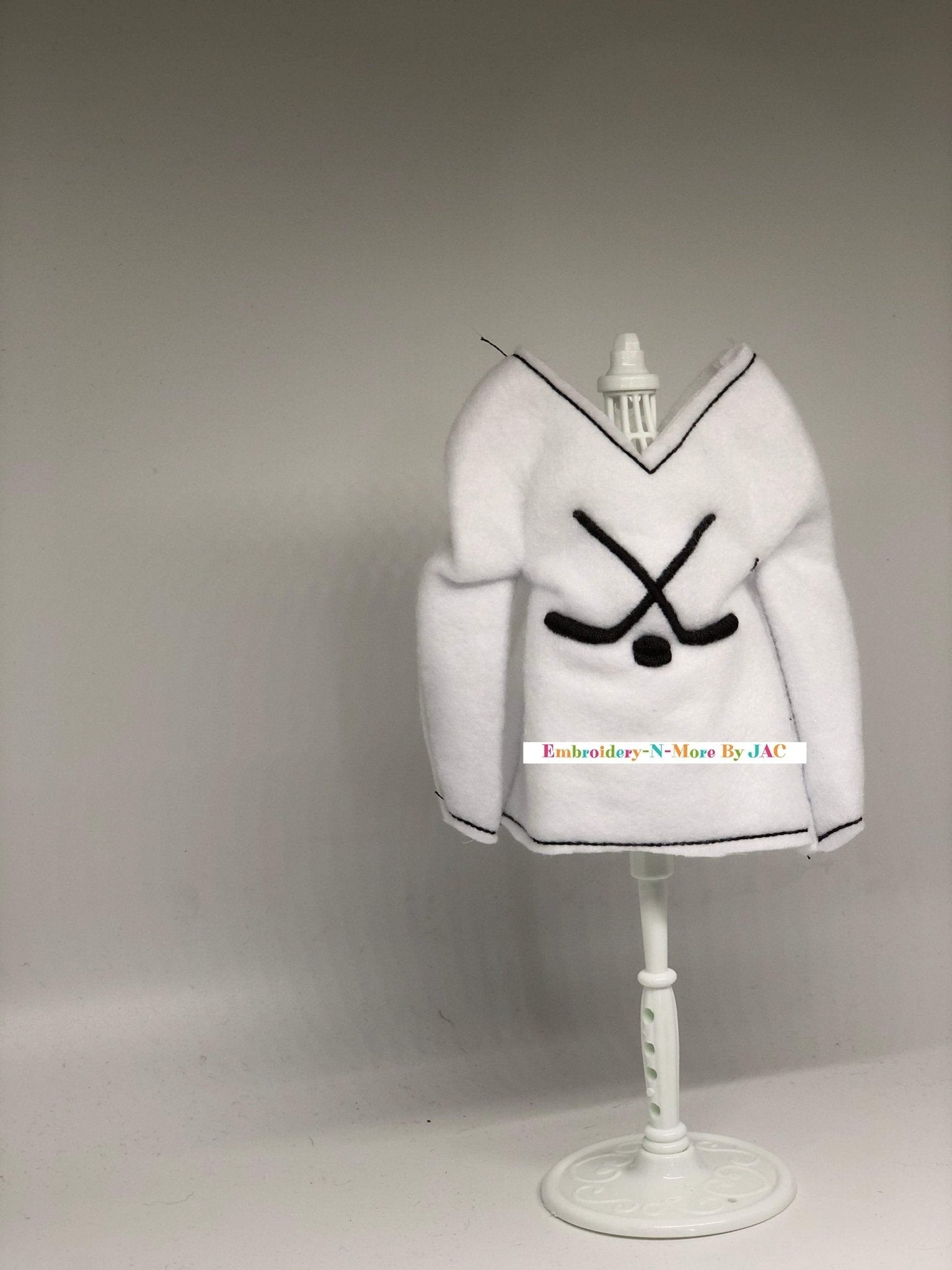 Hockey Elf Sweater - Embroidery - N - More By JAC
