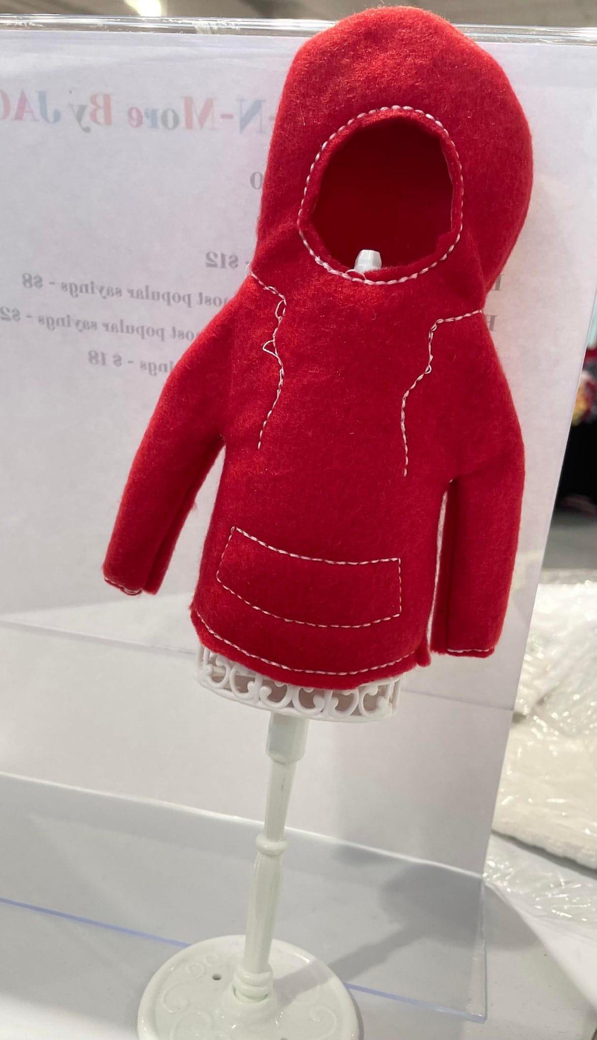 Hooded Sweater Elf on the Shelf Sweater Costume Accessory - Embroidery - N - More By JAC