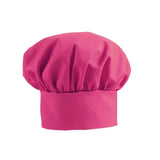 Bright pink chef hat for kitchen, personalized gift, plain design on white background