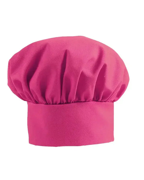 Bright pink chef hat for kitchen, personalized gift, plain design on white background