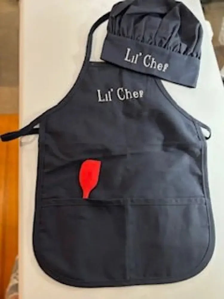 Personalized Child Apron and Chef Hat Set - Embroidery-N-More By JAC