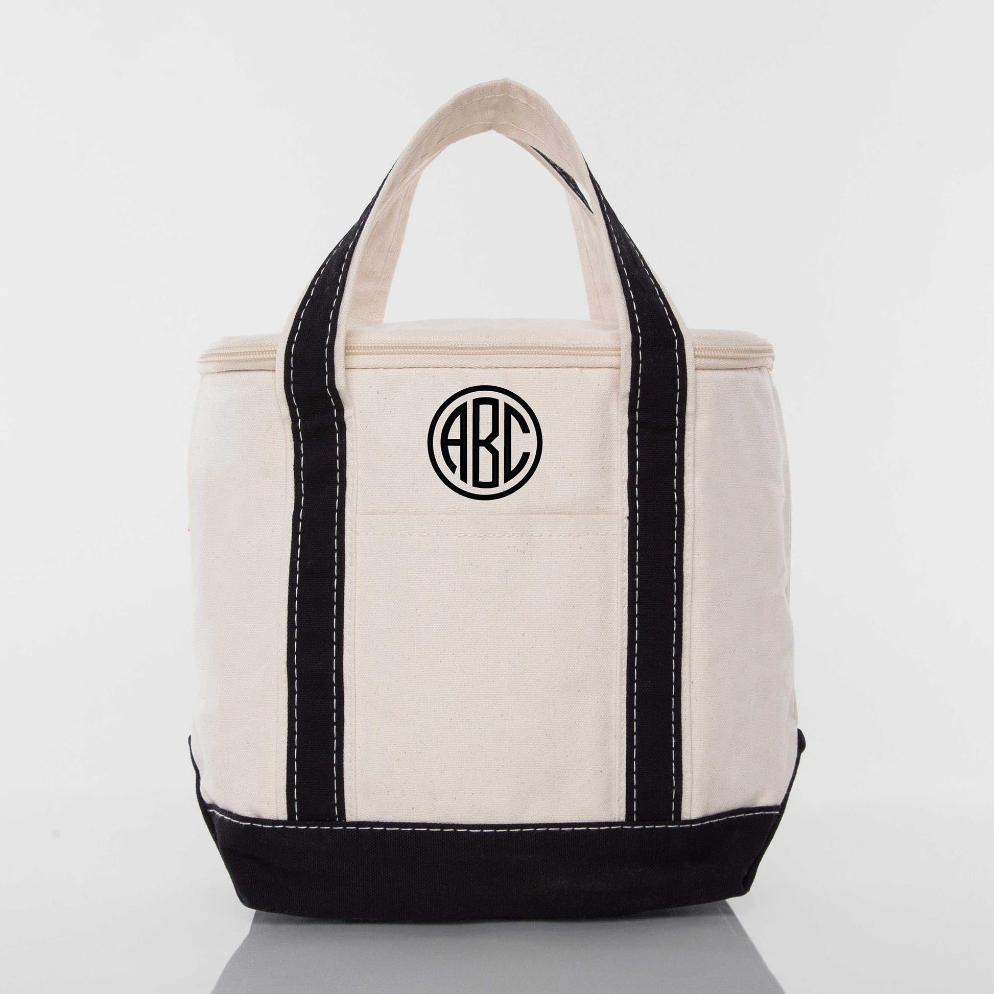 Personalized Small Lunch Tote Cooler - Black - Embroidery - N - More By JAC