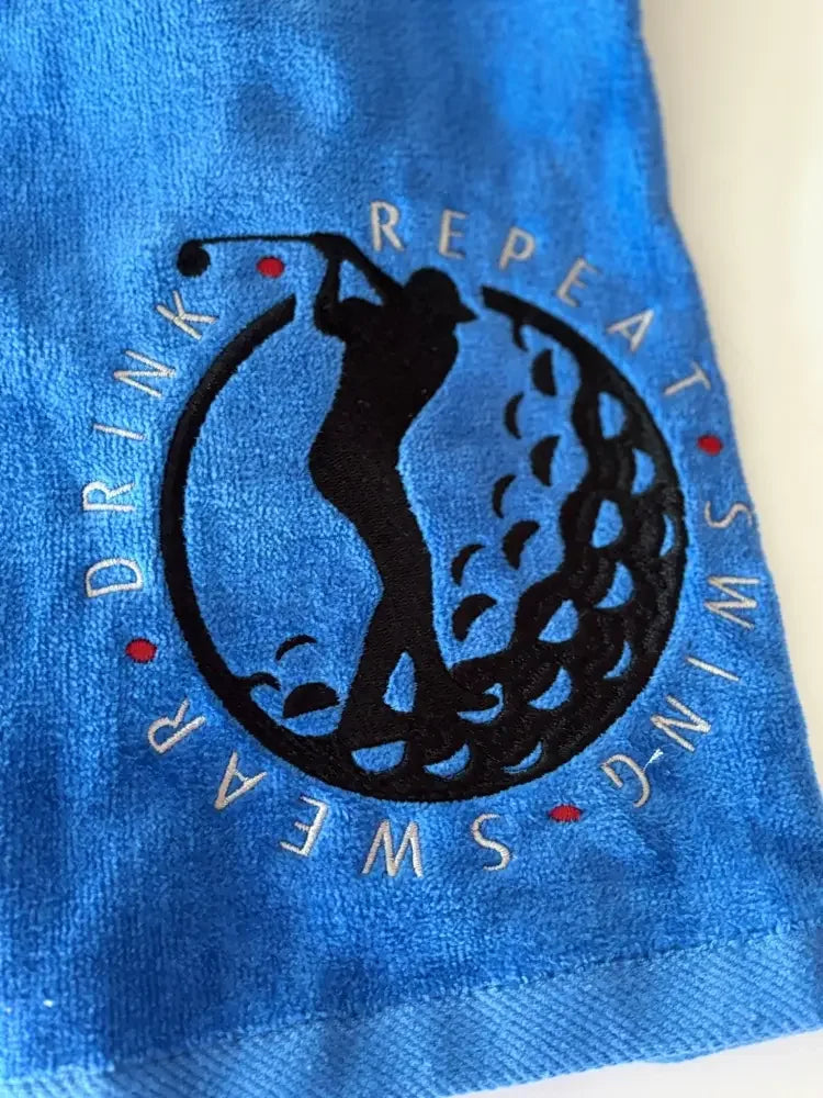 Swing, Swear Drink, Repeat Embroidered Golf Towel - Embroidery - N - More By JAC
