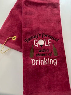 Today’s Forecast Embroidered Golf Towel