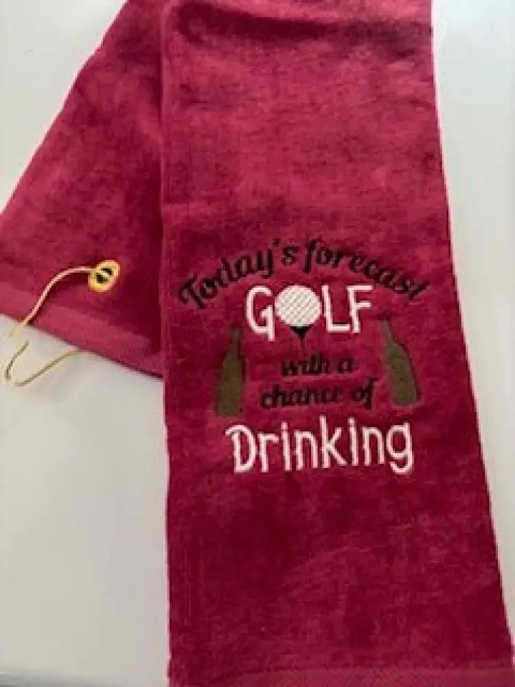 Today’s Forecast Embroidered Golf Towel - Embroidery - N - More By JAC