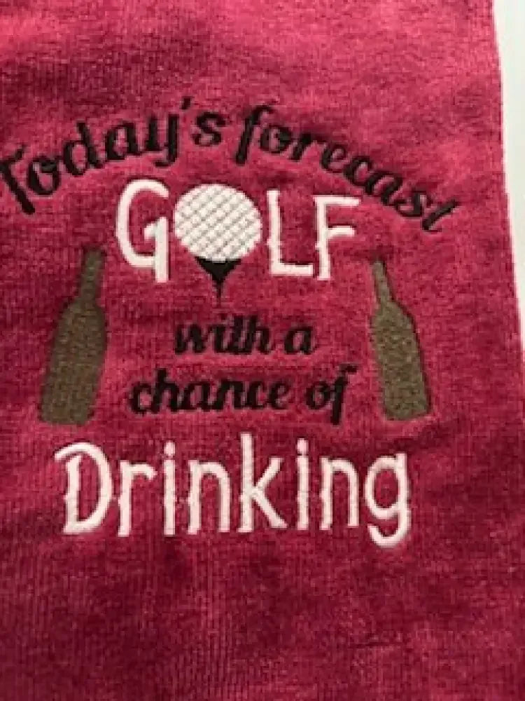 Today’s Forecast Embroidered Golf Towel - Embroidery - N - More By JAC